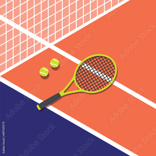 Minimalist social media post for a tenis event