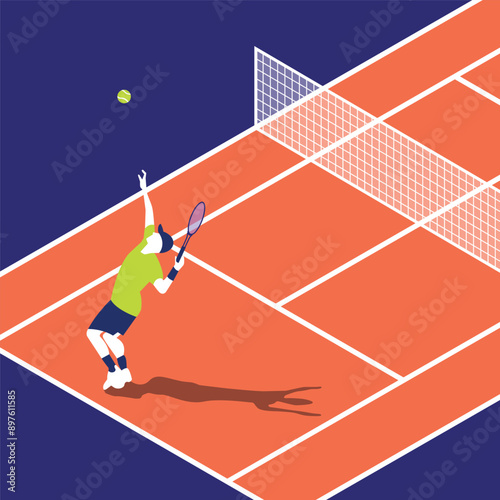 Minimalist social media post for a tenis event