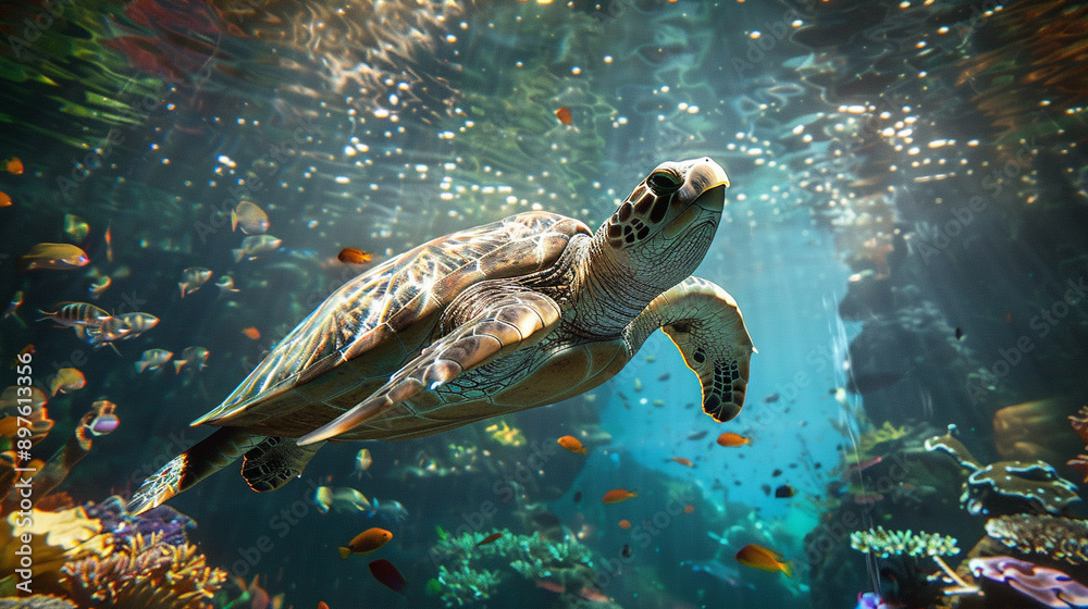 Obraz premium Majestic Sea Turtle