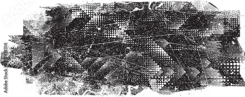 Glitch distorted grange shape . Noise grungy logo . Trendy defect error shapes . Glitched frame .Grunge textured . Distressed effect .Vector shapes