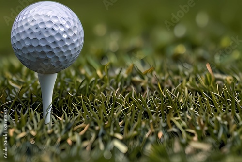 Golf ball on green grass
