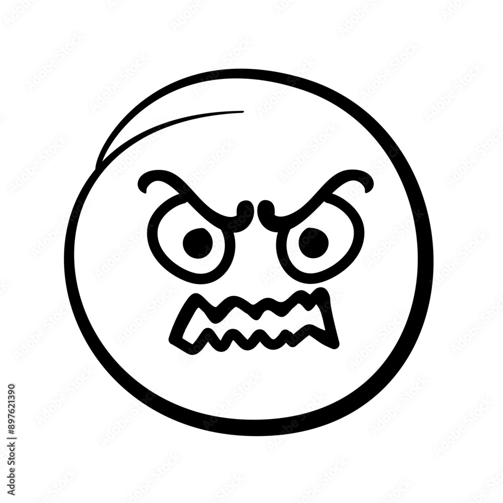 Hand drawn sketch style. Emoji with different emotion mood, happy, sad, smile face. Comic line art vector illustration. Hand drawn sketch style. Emoji with different emotion mood, happy, sad, smile face. Comic line art vector illustration.
