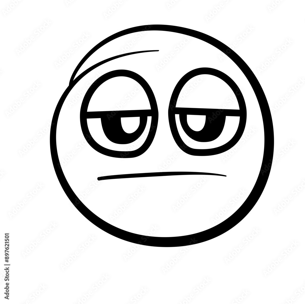 Hand drawn sketch style. Emoji with different emotion mood, happy, sad, smile face. Comic line art vector illustration. Hand drawn sketch style. Emoji with different emotion mood, happy, sad, smile face. Comic line art vector illustration.