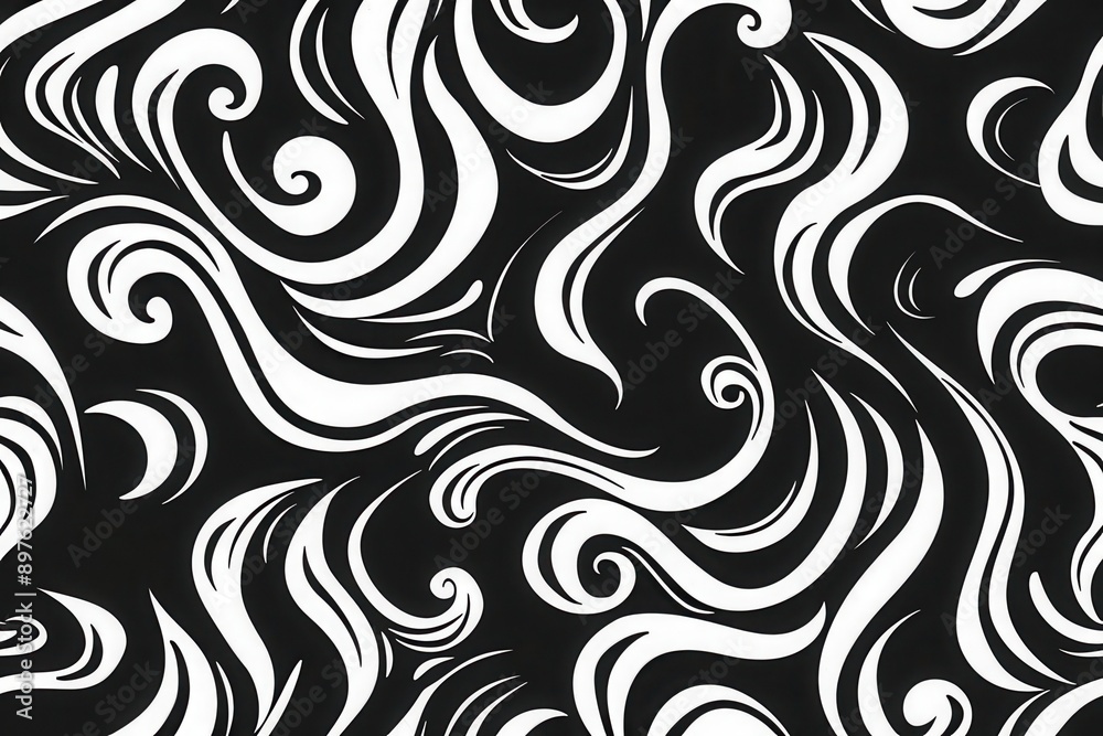 bold black and white seamless pattern of wavy lines and swirls dynamic curves create a sense of motion and energy perfect for graphic design and contemporary textile applications bold black and white seamless pattern of wavy lines and swirls dynamic curves create a sense of motion and energy perfect for graphic design and contemporary textile applications