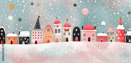 Snowy Winter Town