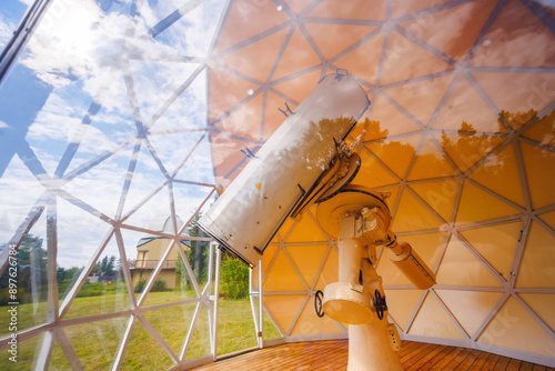 Moletai Observatory in a green park offers scenic educational experience for astronomy enthusiasts photo