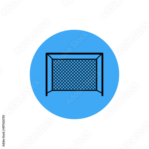 Football Goal icon. Soccer net vector symbol.