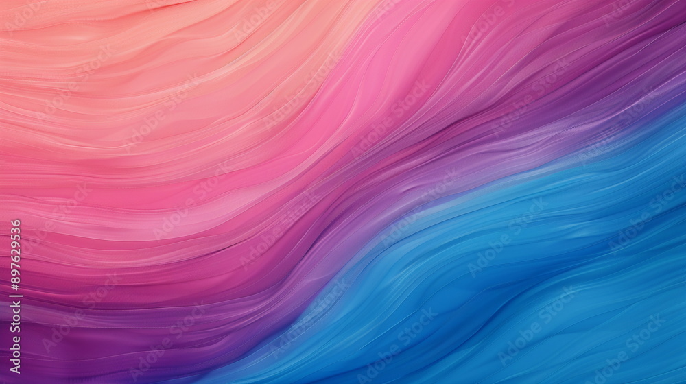 Fototapeta premium Abstract Fluid Gradient Background with Vibrant Pink, Blue, and Purple Waves - Contemporary Design for Digital Art, Websites, and Social Media Graphics