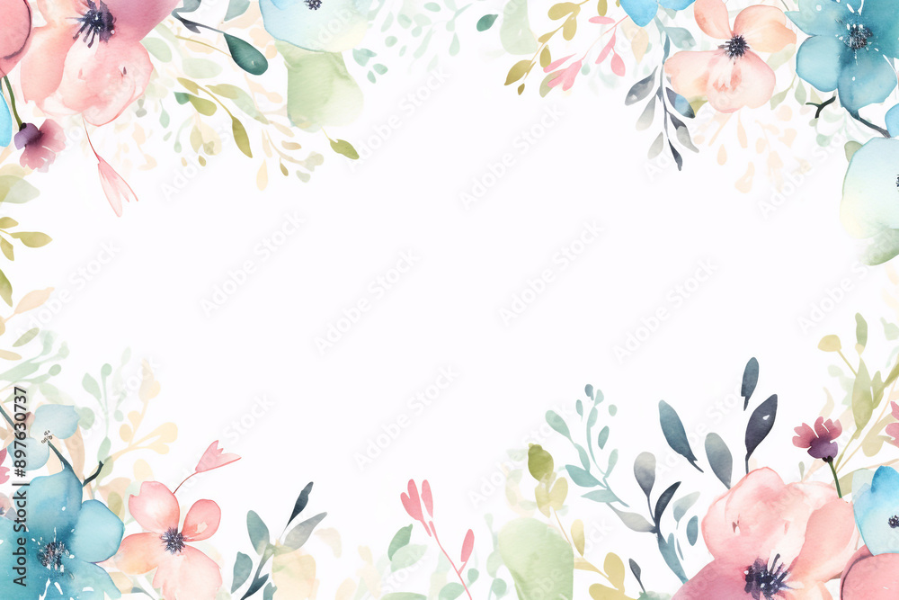 Naklejka premium Watercolor Cosmos Constellations Watercolor Tulip Symphony