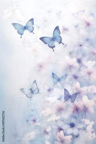 Bold Blooms: Watercolor Floral Seamless Wallpaper Artistic Aquarelle: Watercolor Floral Seamless Textures