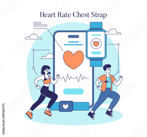 Health Monitoring Devices. Flat Vector Illustration