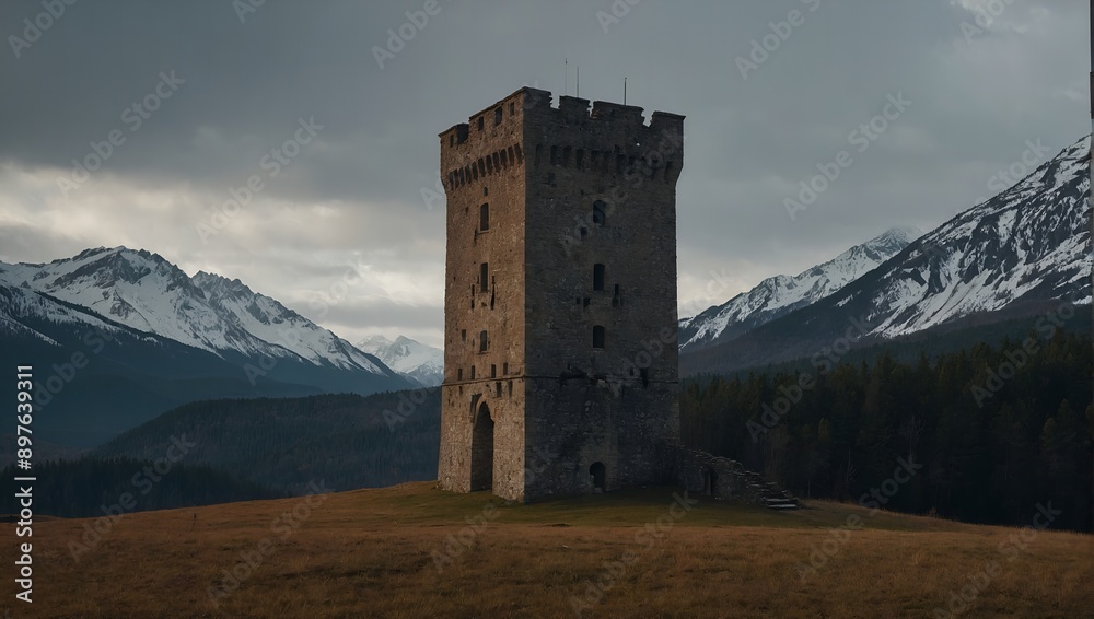 Archer tower positioned to intercept advancing troops Archer tower positioned to intercept advancing troops