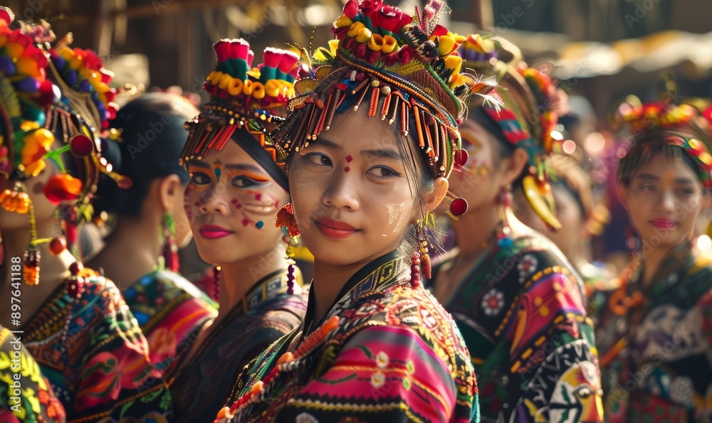 Cultural festival scene showcasing traditional attire and vibrant celebrations, highlighting the beauty of cultural diversity Cultural festival scene showcasing traditional attire and vibrant celebrations, highlighting the beauty of cultural diversity