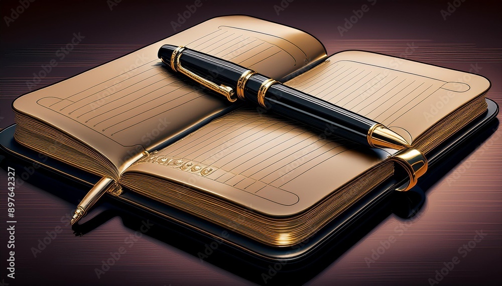 diary and fountain pen diary and fountain pen