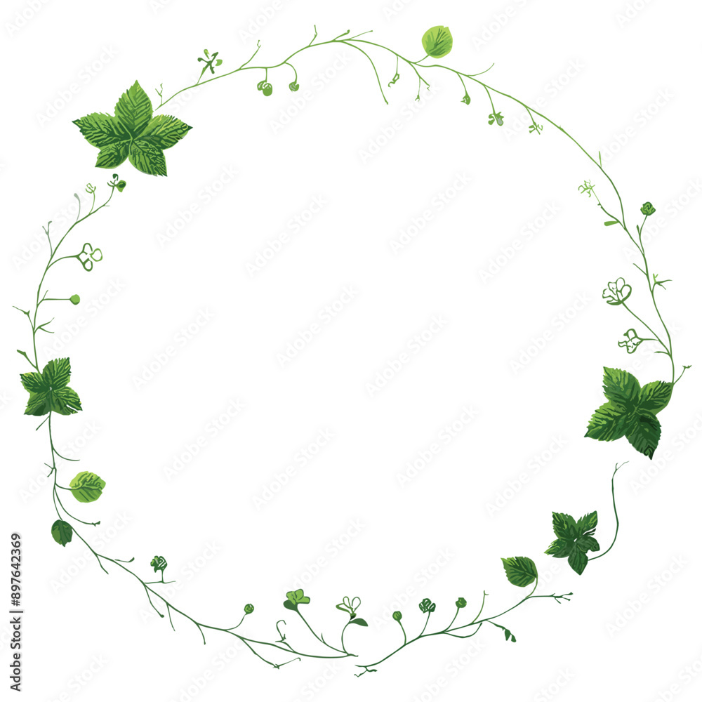 Green Leaves Background border Green Leaves Background border