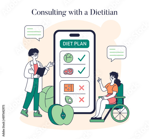 Low Histamine Diet. Flat Vector Illustration