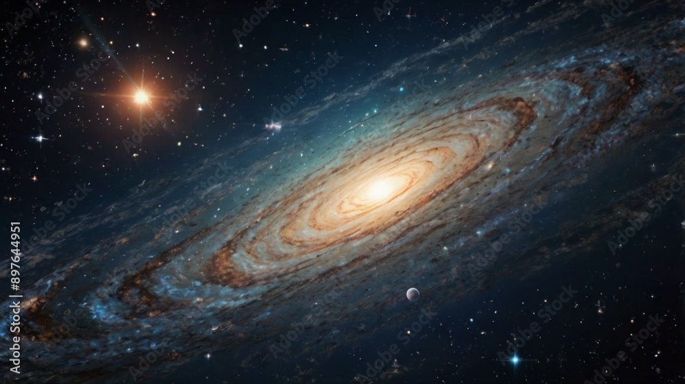 Cosmic Celestial Orbits and Star Fields Background Cosmic Celestial Orbits and Star Fields Background