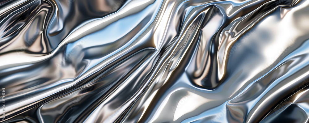 A metallic silver background with a high-gloss finish, reflecting light in a dynamic and eye-catching way. A metallic silver background with a high-gloss finish, reflecting light in a dynamic and eye-catching way.