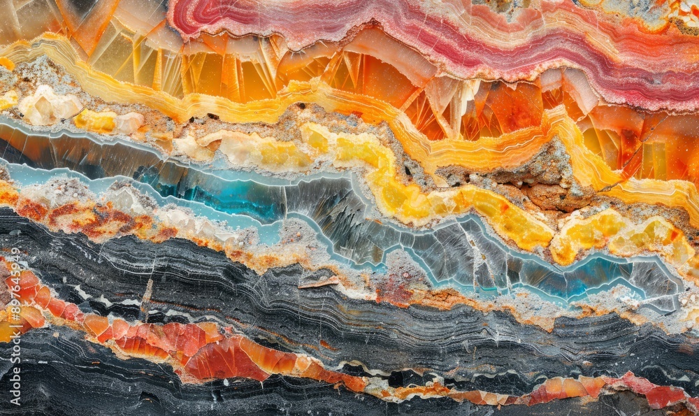 Naklejka premium Colorful Petrified Wood Background