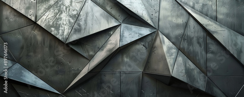 A modern zinc background with geometric patterns and a metallic sheen, creating a sophisticated and contemporary appearance.