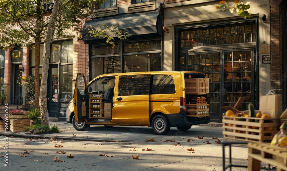 Obraz premium Efficient pick-up service from your nearby shop, saving you time and enhancing convenience
