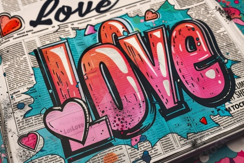 A colorful and vibrant illustration of the word 