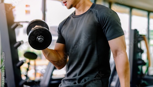 person exercising with dumbbells