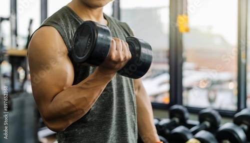 person exercising with dumbbells