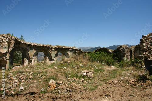 Suleymaniye Town, located in Gumushane, Turkey, is an ancient settlement with its old church, mosque and houses. photo