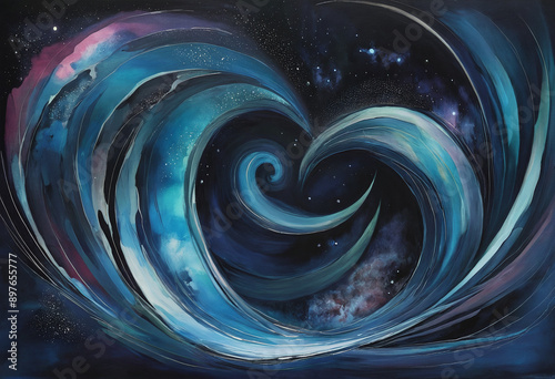 abstract fractal background with space