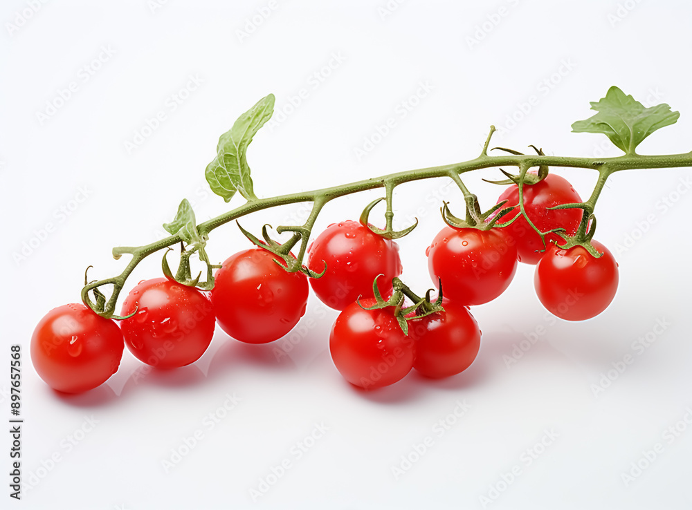 Cherry tomatoes on white background. Healthy eating Cherry tomatoes on white background. Healthy eating