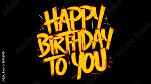 happy birthday to you text design