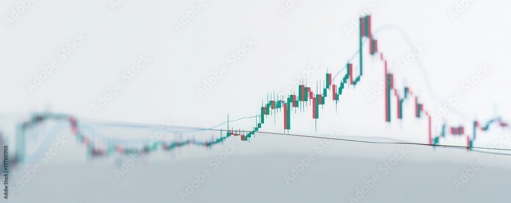 Minimalist financial chart showing a gentle upward slope in stock prices, on a clean white background. Minimalist financial chart showing a gentle upward slope in stock prices, on a clean white background.