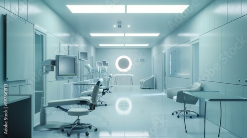 Futuristic Medical Examination Room Interior