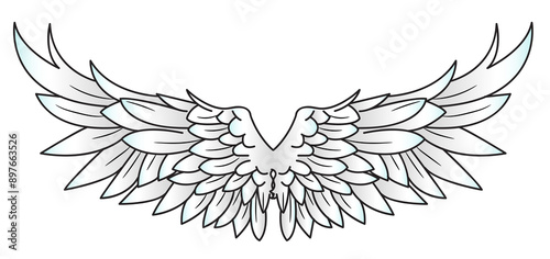 Beautiful White Angel Wings ClipArt