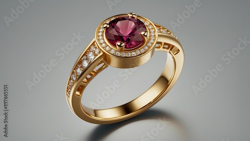 golden ring with diamonds