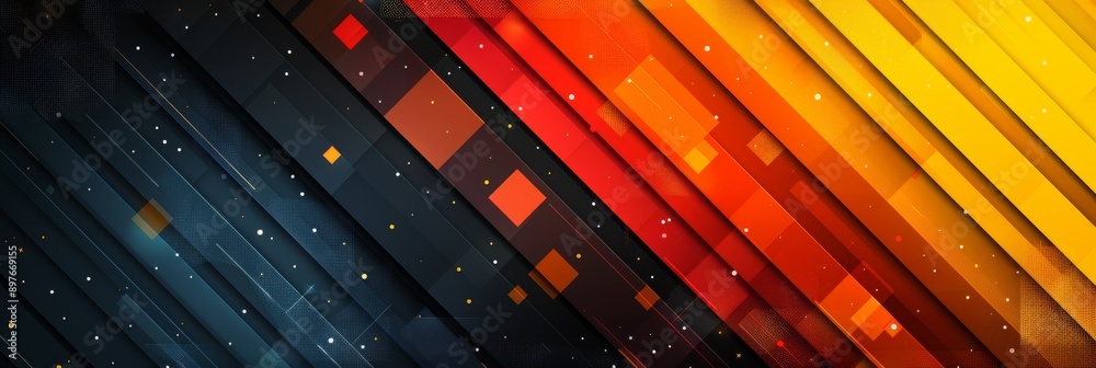 A vivid abstract backdrop featuring diagonal stripes in a gradient spectrum of colors transitioning from blue to yellow A vivid abstract backdrop featuring diagonal stripes in a gradient spectrum of colors transitioning from blue to yellow
