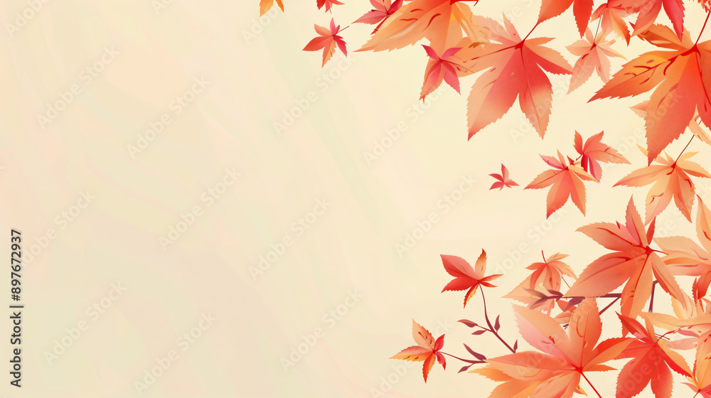 Stunning autumn scene with vibrant maple leaves forming a colorful backdrop Stunning autumn scene with vibrant maple leaves forming a colorful backdrop