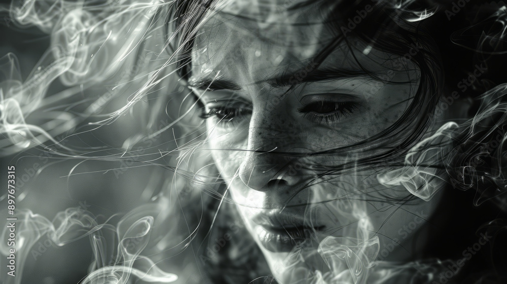 a person going through a very difficult time, desperate, camera focusing on the face.generative ai a person going through a very difficult time, desperate, camera focusing on the face.generative ai
