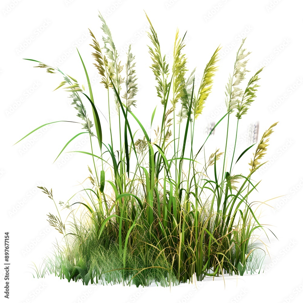 Fototapeta premium grass isolated on a white background