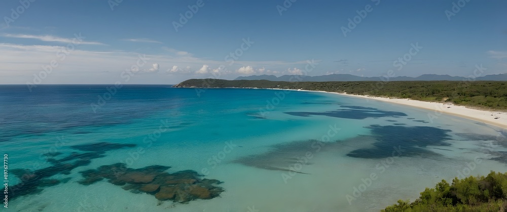 A Calm Beach Scene With Clear Water A Calm Beach Scene With Clear Water