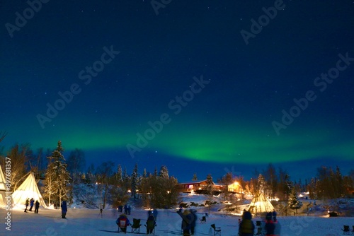 Northern Lights in Yellowknife, Canada photo