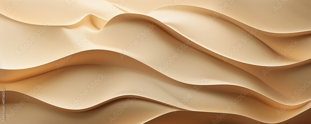 Obraz premium Sleek abstract background with soft curved lines in pastel shades