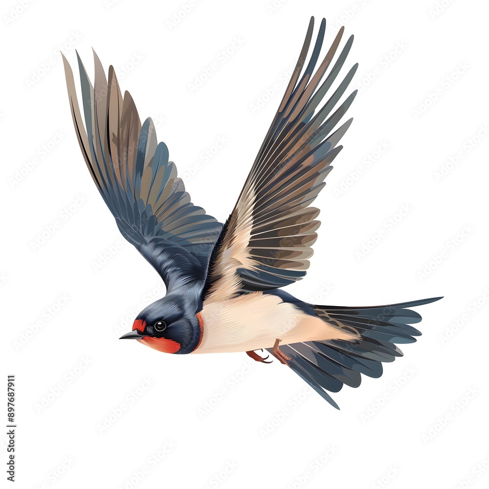 Fototapeta premium bird on a white background