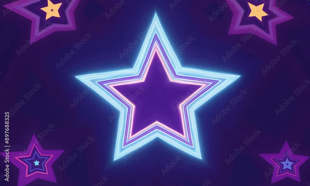 Retro pop art stars with glowing, vibrant outlines. 4K Alpha Video Retro pop art stars with glowing, vibrant outlines. 4K Alpha Video