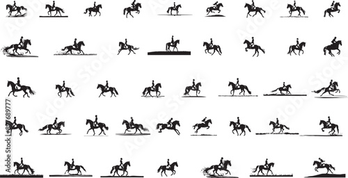  Horse Dressage Icon Set
