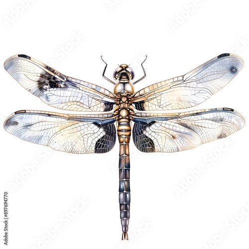 dragonfly isolated on white background