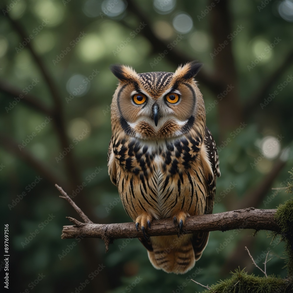 Elegant burrowing owl standing on a desert mound, with its large eyes and curious expression Elegant burrowing owl standing on a desert mound, with its large eyes and curious expression