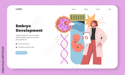 Test Tube Babies. Flat Vector Illustration
