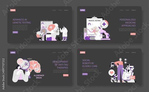 World Alzheimers Month. Flat Vector Illustration